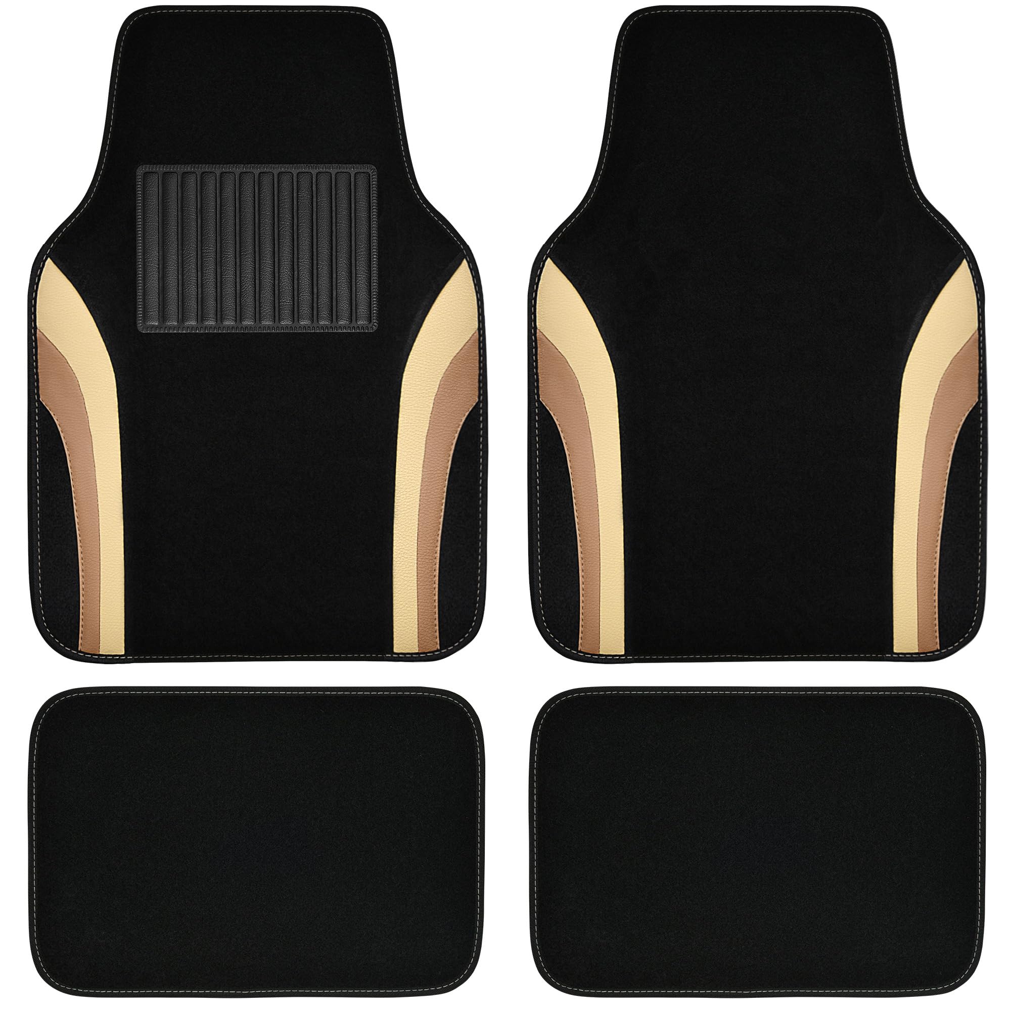 CAR PASS Rainbow Waterproof Sporty Universal Car Floor Mats,Fit for Car Truck SUV