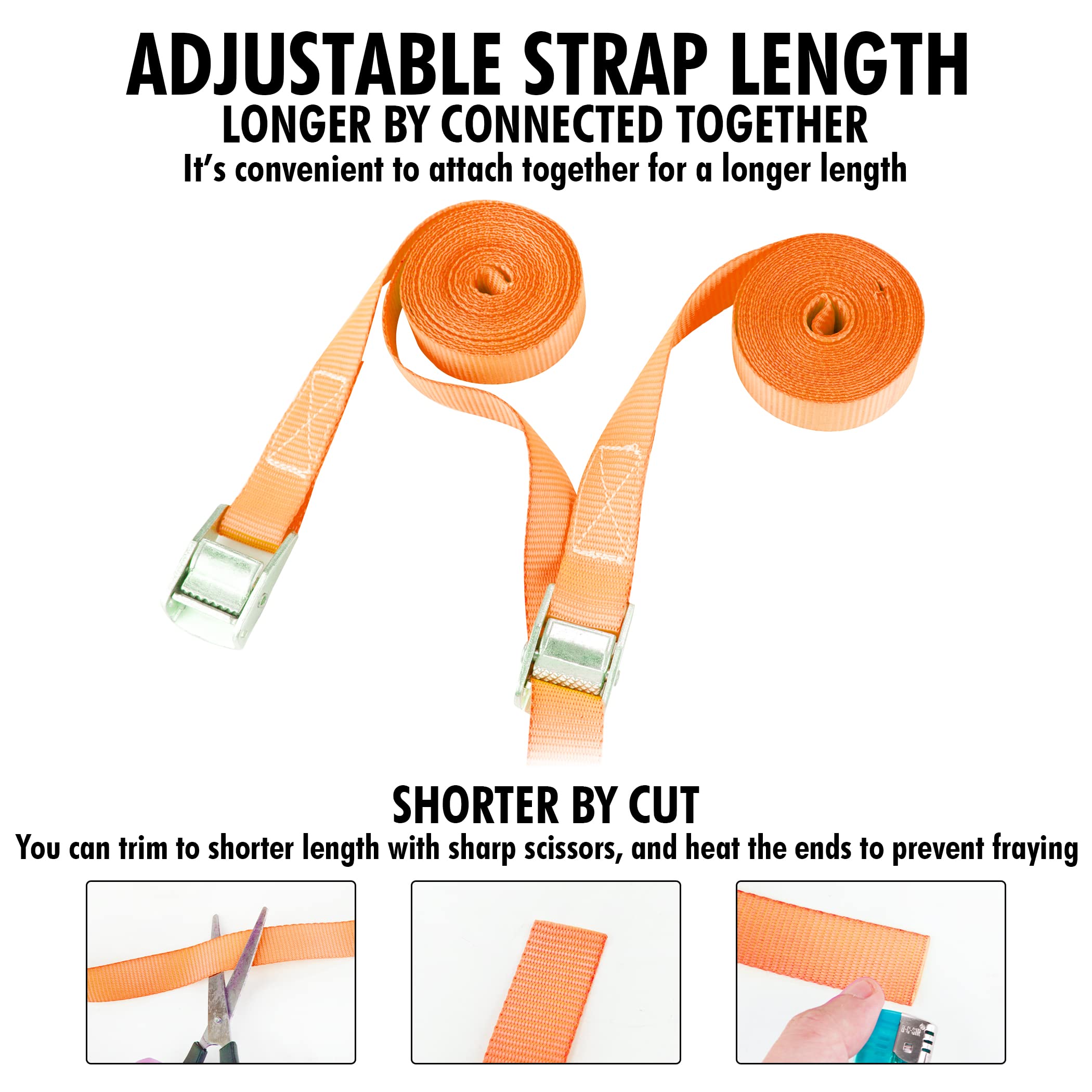 Cartman 1-Inch x 12-Foot 600 lb Lashing Straps