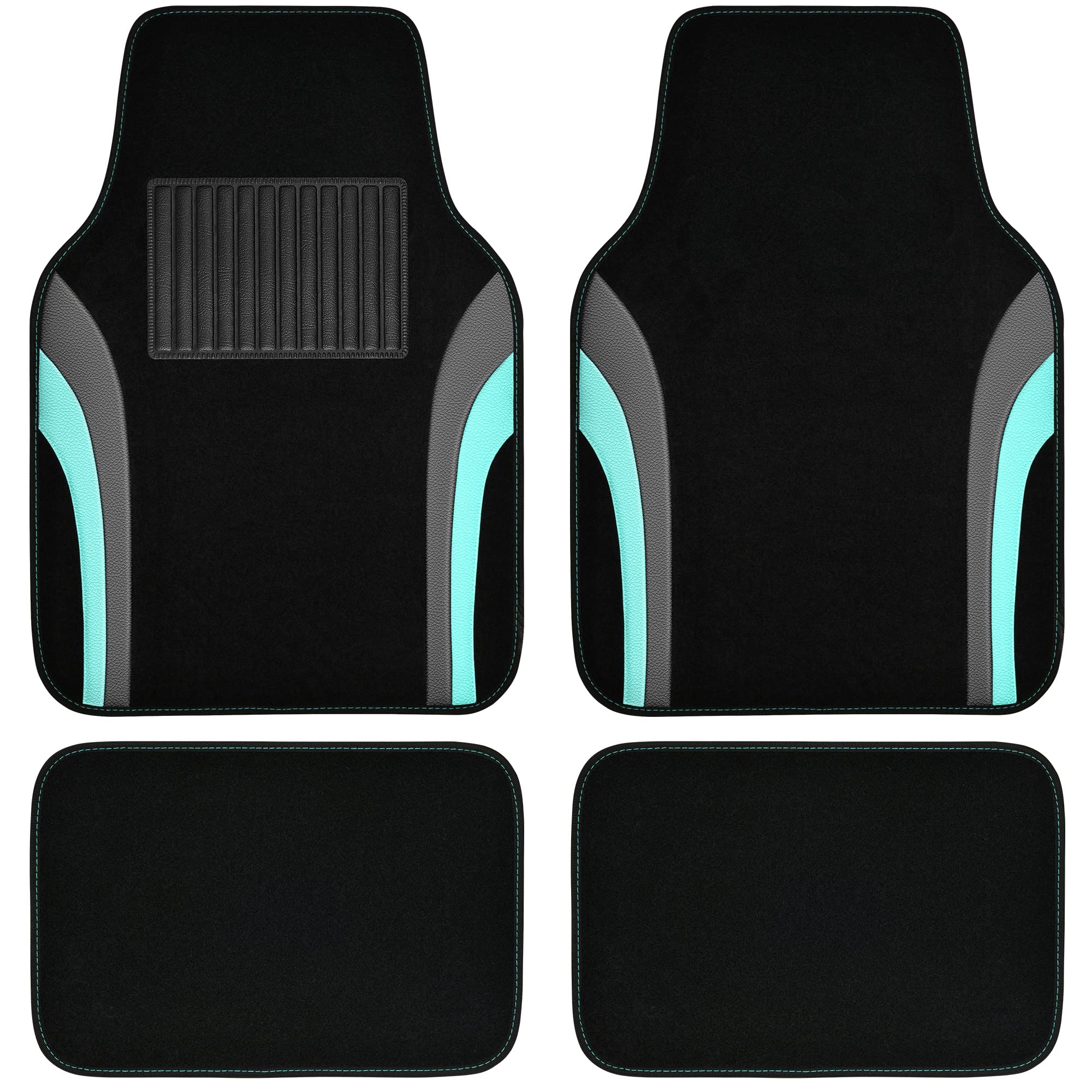 CAR PASS Rainbow Waterproof Sporty Universal Car Floor Mats,Fit for Car Truck SUV