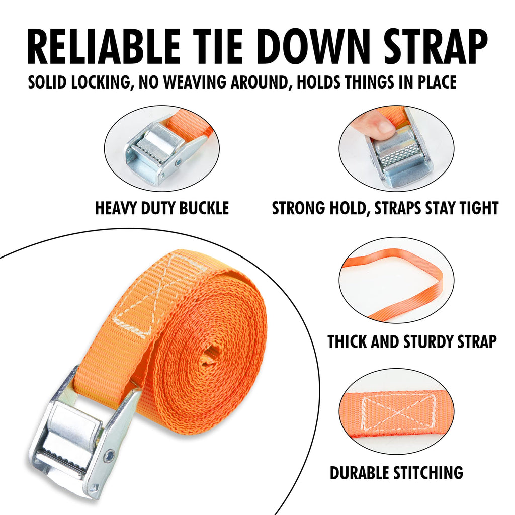 Cartman 1-Inch x 12-Foot 600 lb Lashing Straps