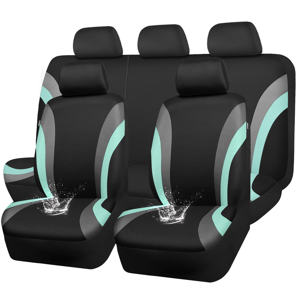 CAR PASS Line Rider Sporty Front Seat Covers,Car Seat Covers Front Seats Only,Airbag Compatible,Universal Fit Sedans,Cars,Vans