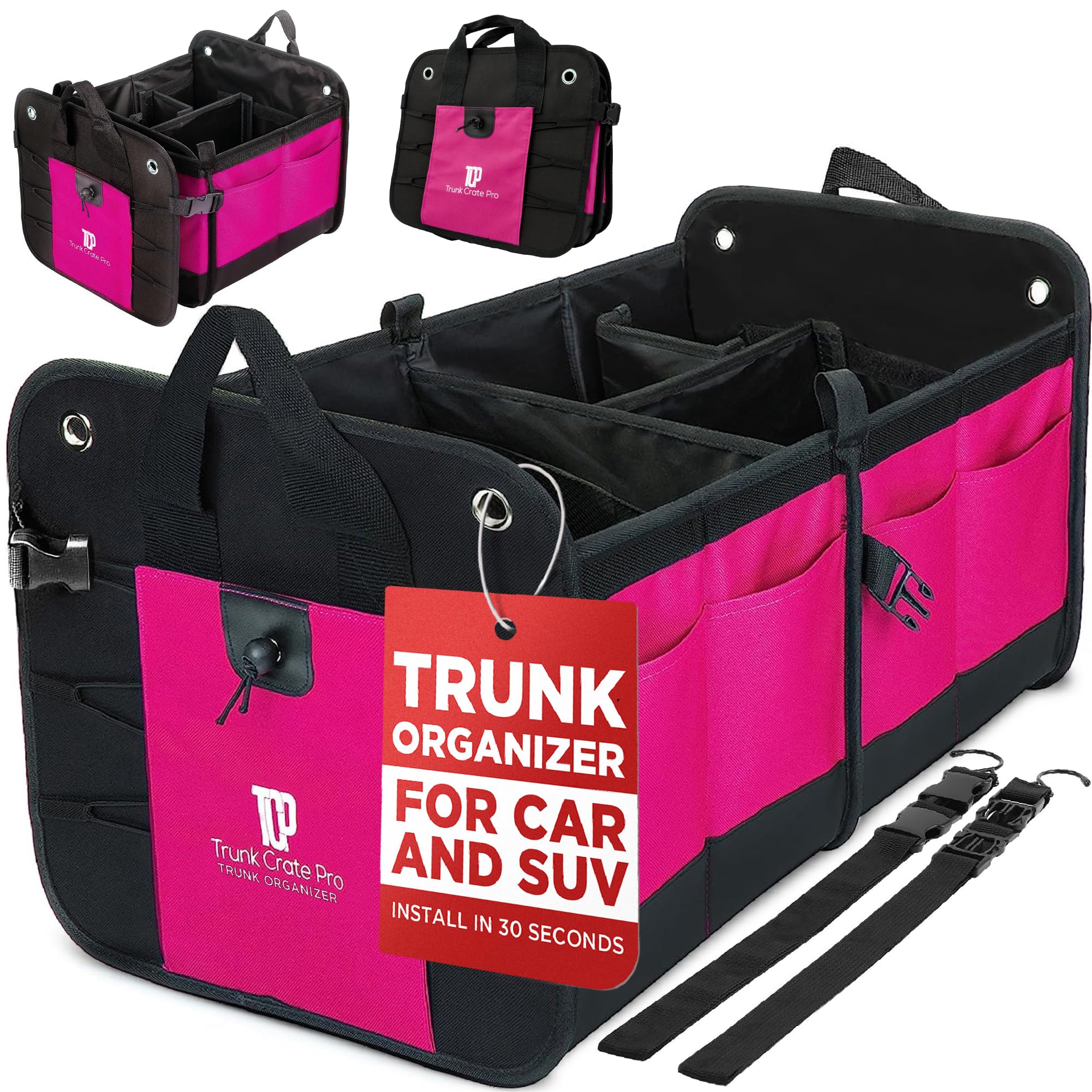 TrunkCratePro Foldable SUV & Car Trunk Storage Organizer