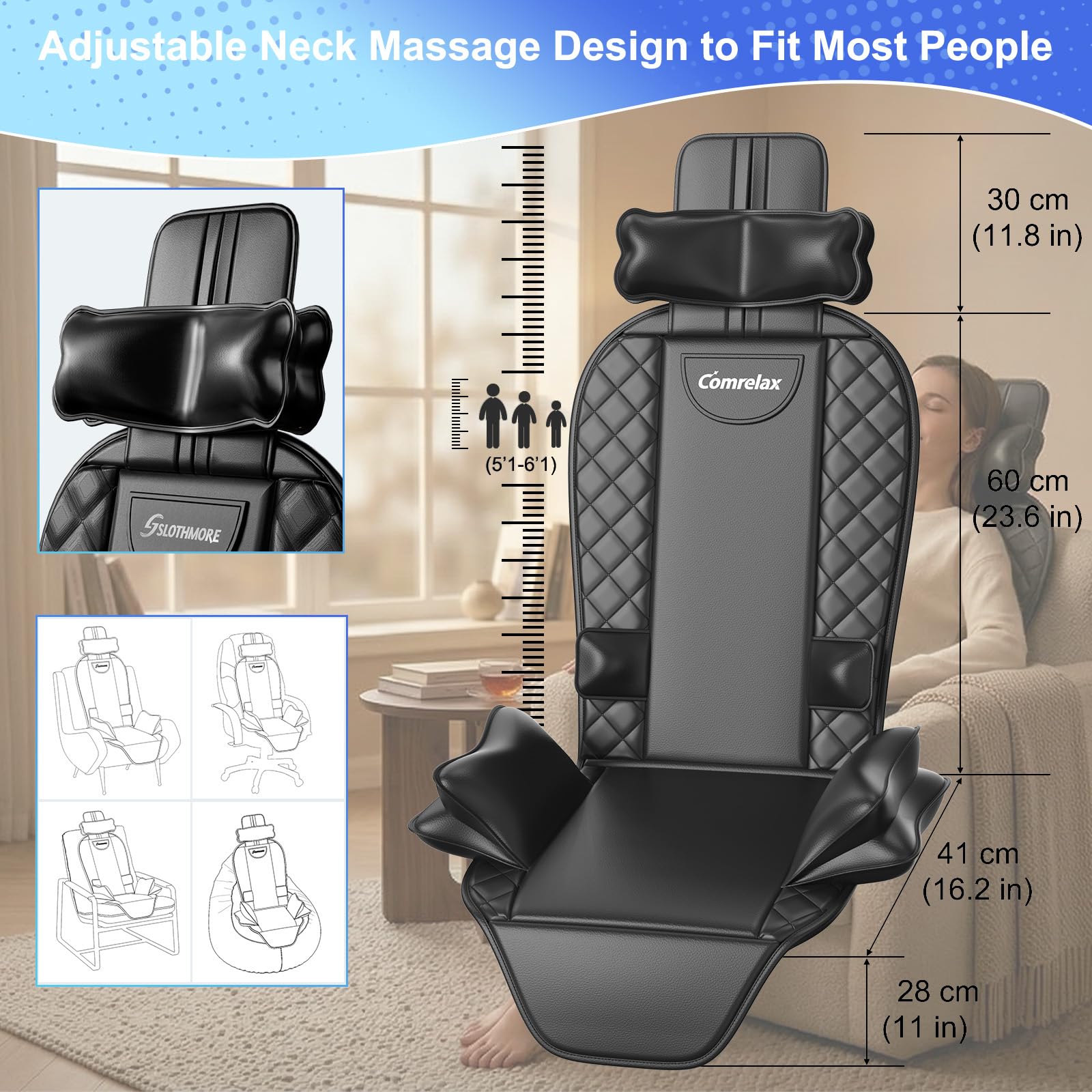 COMRELAX Back Massager Cushion for Automotive Seats