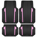 CAR PASS Heavy Duty Sporty Rubber Car Mats, Deep Dish All Weather Car Floor Mats Full Set, Waterproof Anti-Slip Automotive Matts Rugs Trim to Fit for 95% Sedans SUVs Vans Trucks, 4-Piece