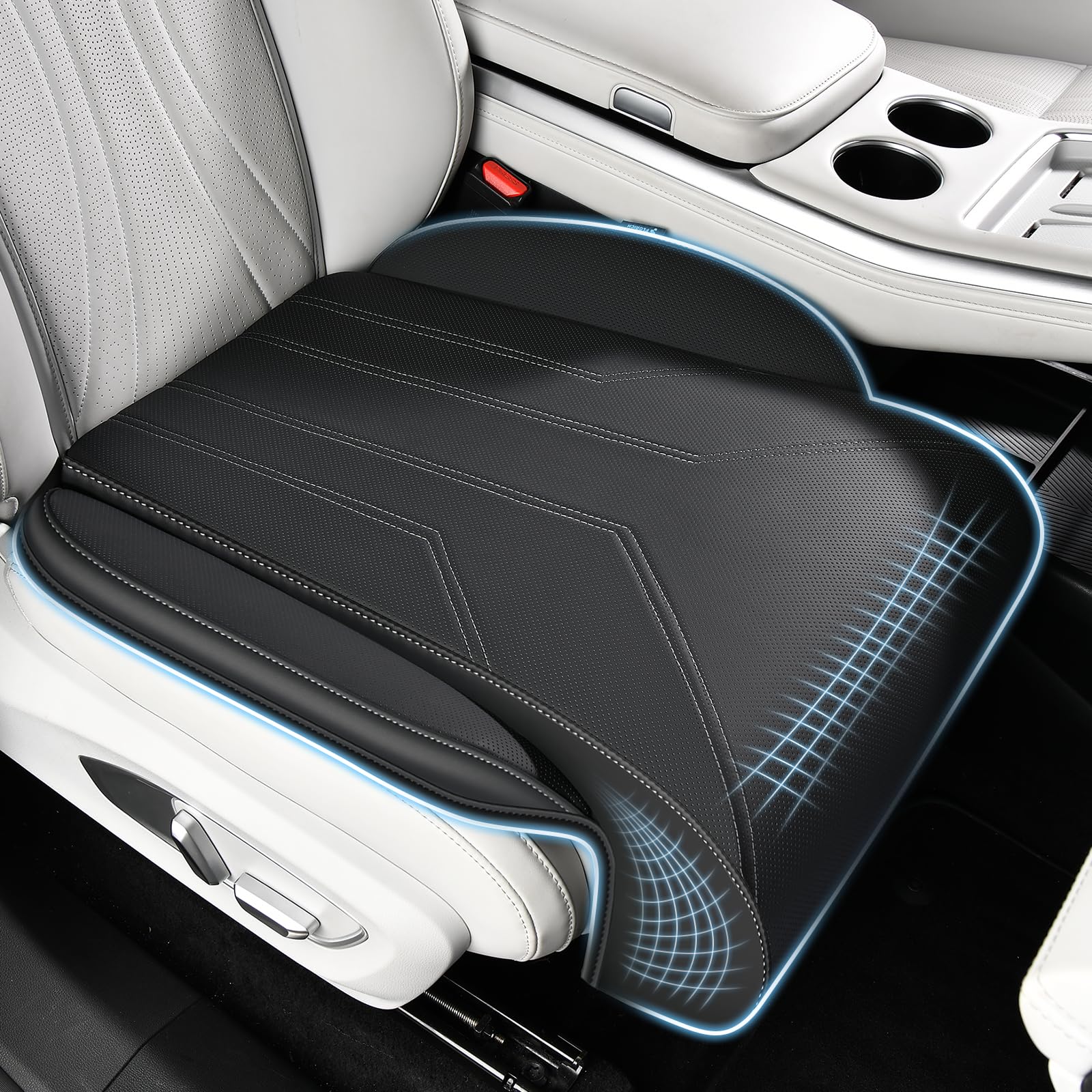 FLORICH Memory Foam Car Seat Extender & Leg Support Cushion