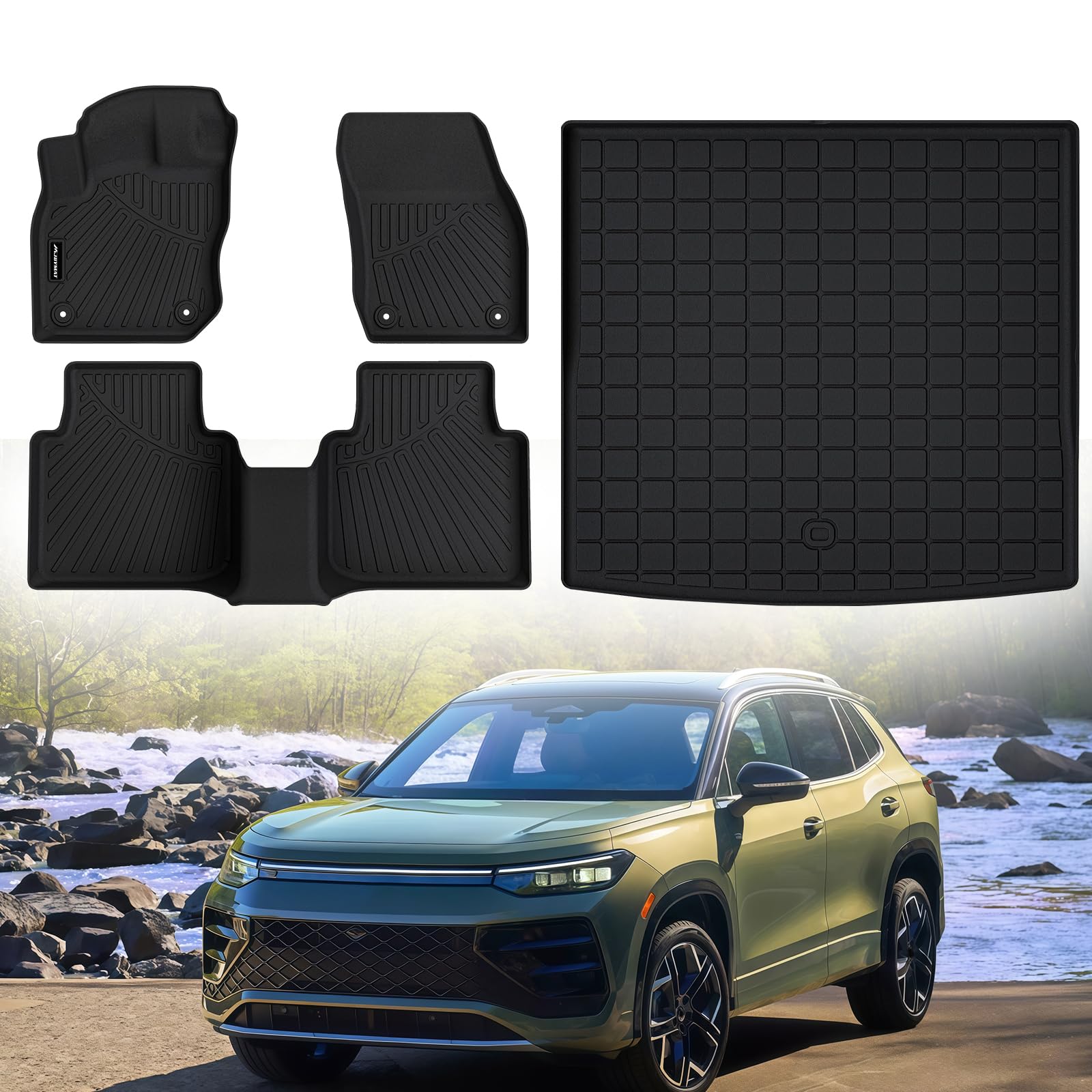 MJBYMAT Floor Mats & Trunk Mat & Backrest Mat