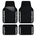 CAR PASS Bling Diamond Car Floor Mats, Shining Rhinestone Carpet Sparkly Glitter Crystal with Anti-Slip PVC Heel Pad Waterproof Universal Fit Automotive SUV,Sedan,Van