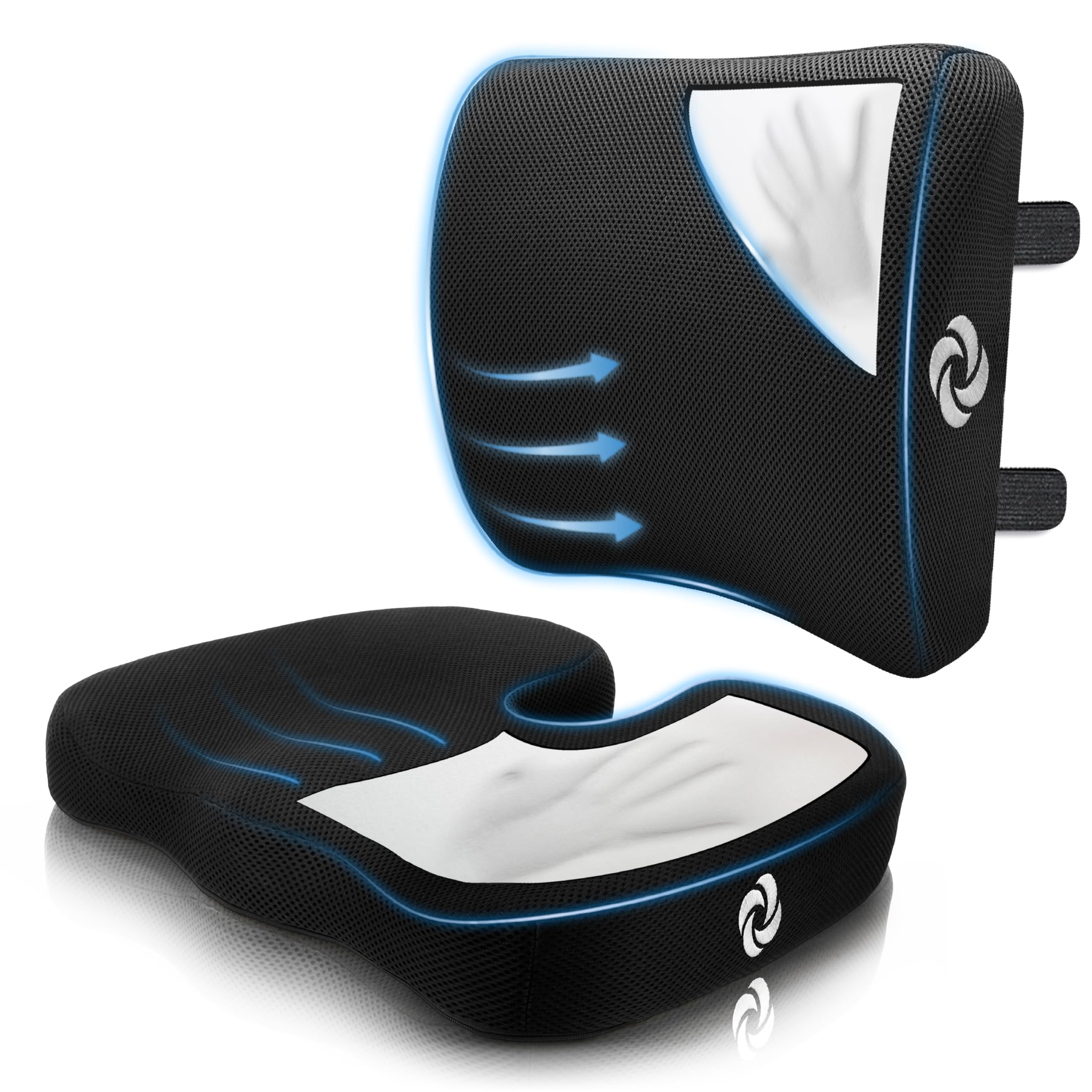 Samsonite Memory Foam Lumbar Support Pillow for Car Seats