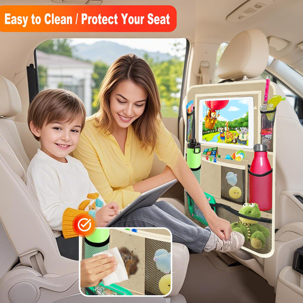Zecirl 2-Pack Backseat Organizers with Foldable Tray