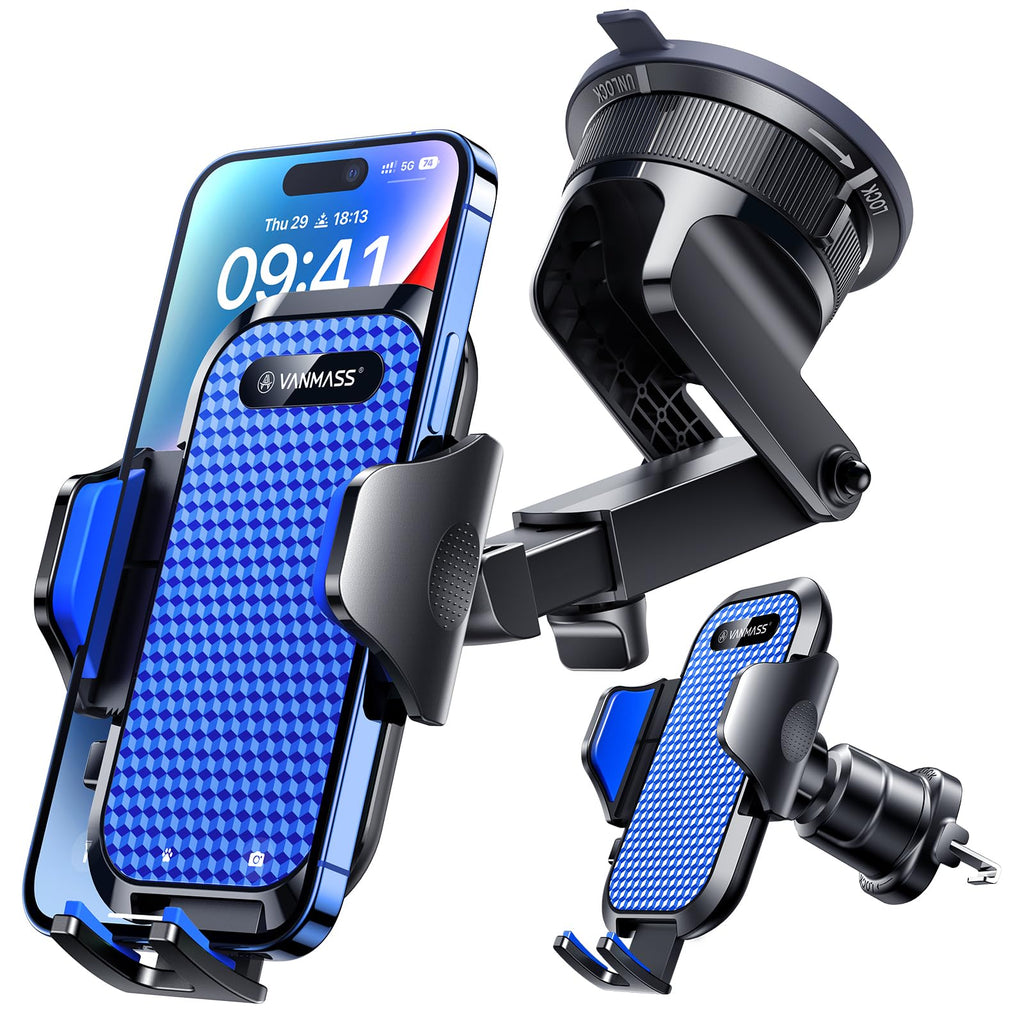 VANMASS Military-Grade Suction Car Phone Mount