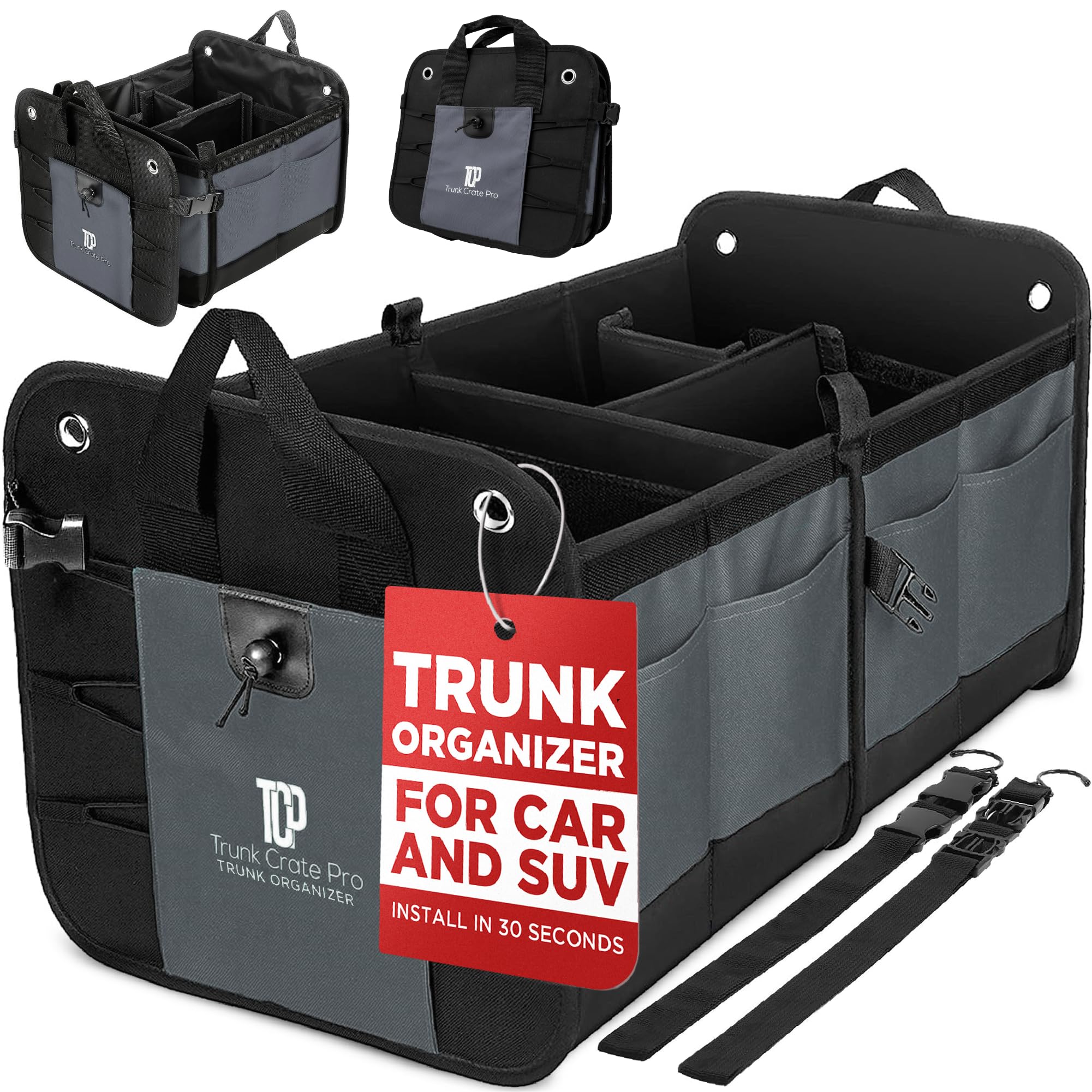 TrunkCratePro Foldable SUV & Car Trunk Storage Organizer