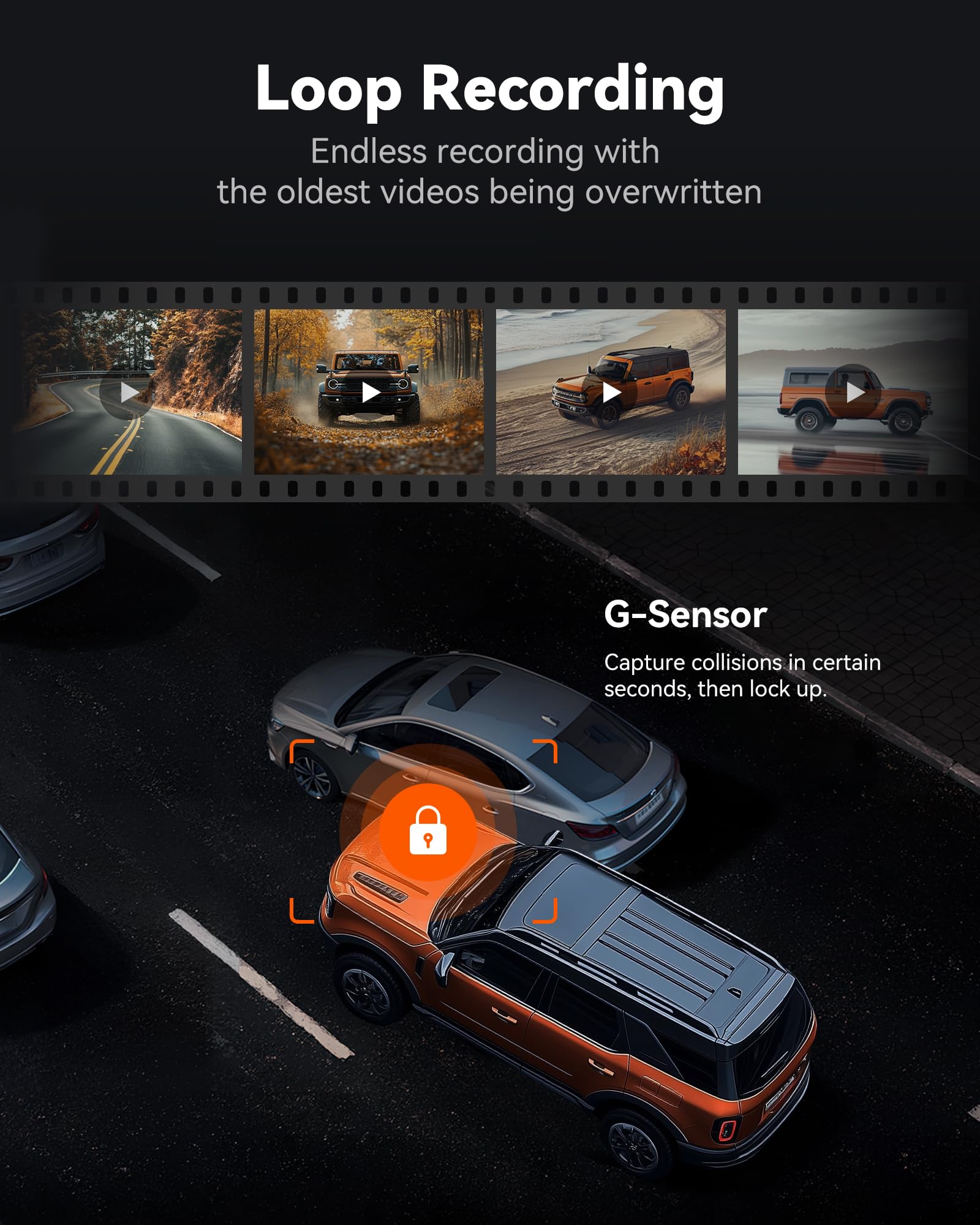 WOLFBOX G840S 12-Inch 4K Dual Mirror Dash Cam Front and Rear