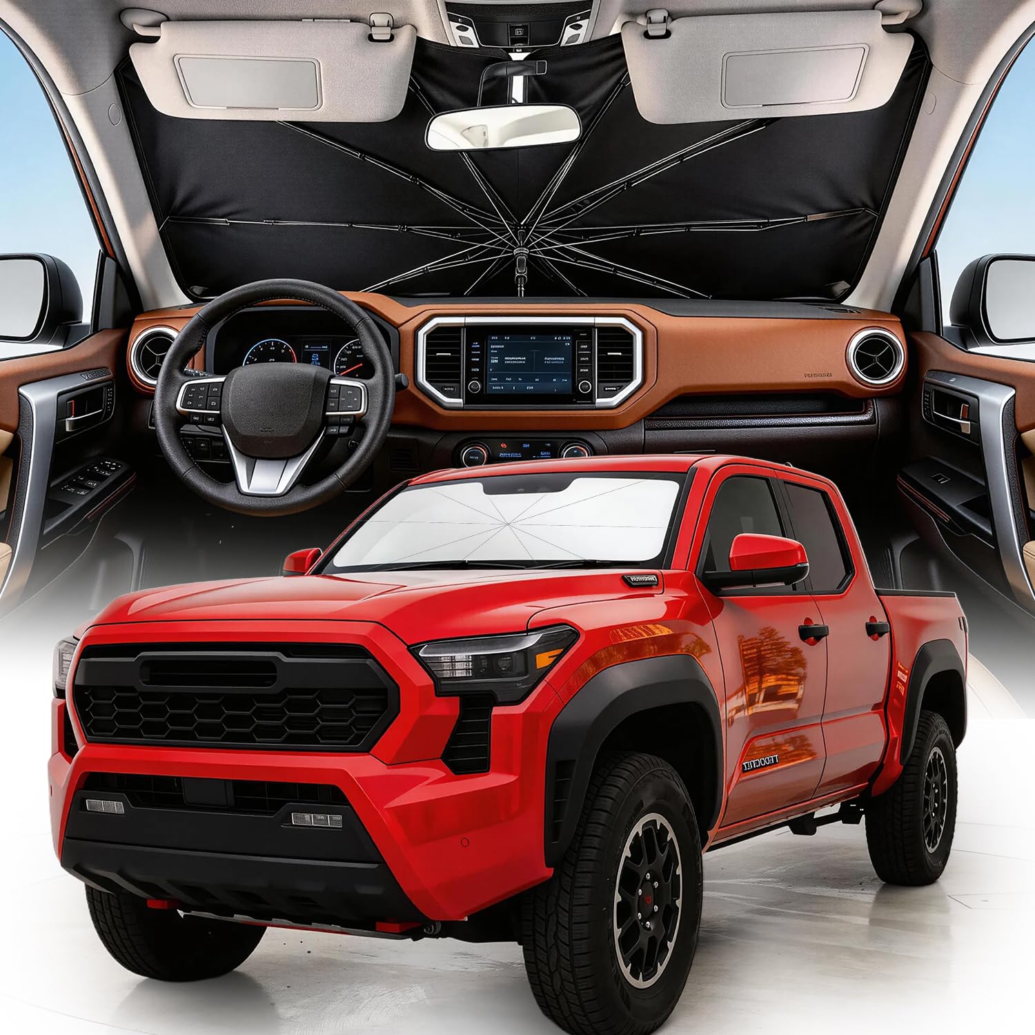 Weektic 2026 Upgraded Custom-Fit Windshield Sun Shade