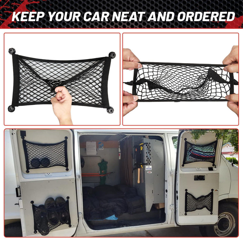 RED WOLF 2-Pack Universal Elastic Trunk Cargo Nets