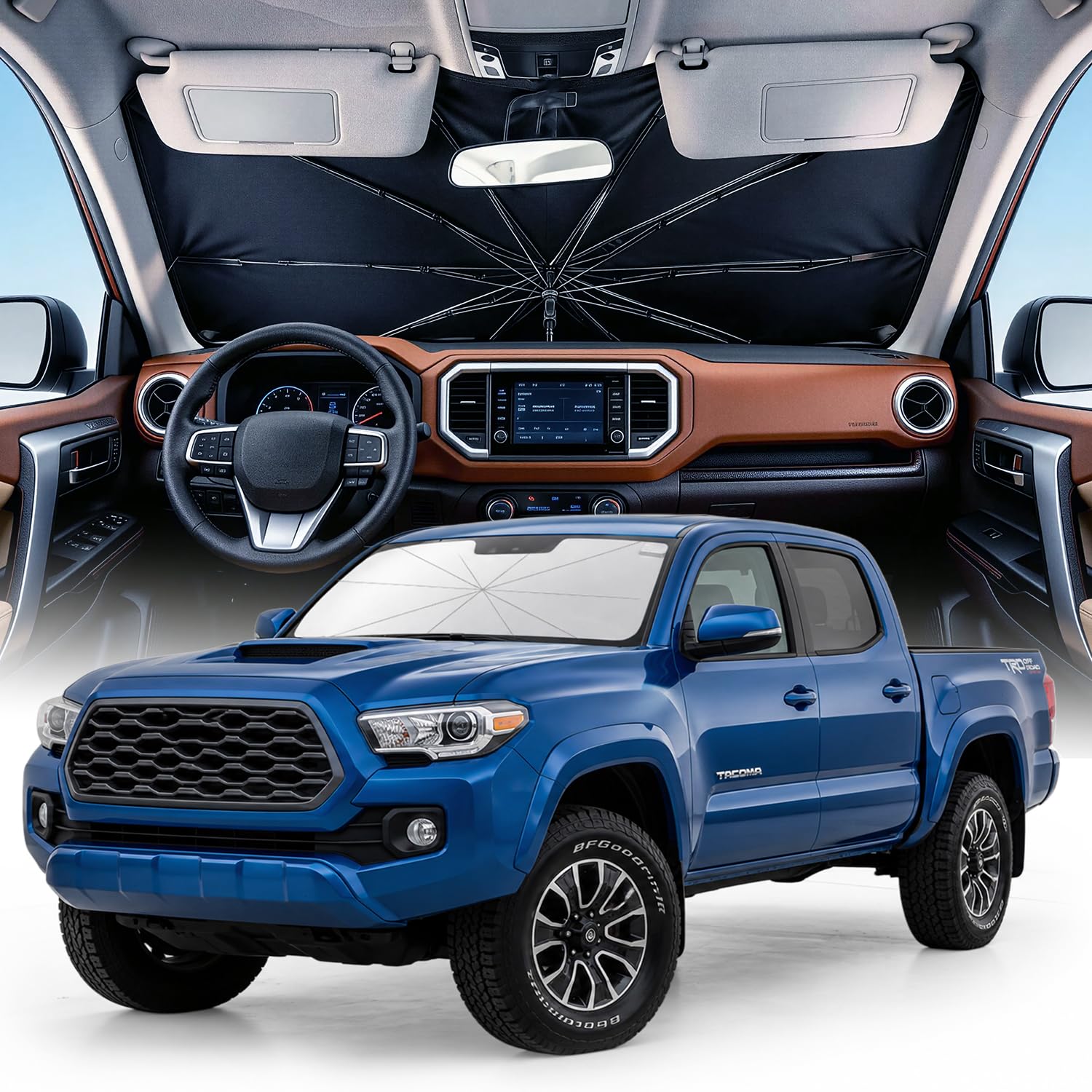 Weektic 2026 Upgraded Custom-Fit Windshield Sun Shade