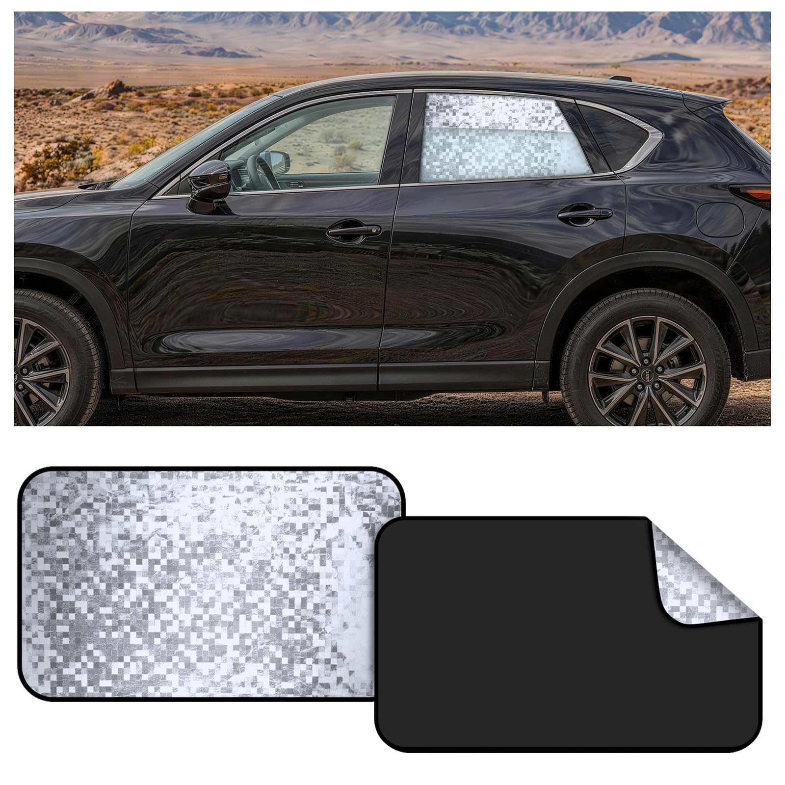 4-Pack Car Window Sun Shades for Side & Rear Windows