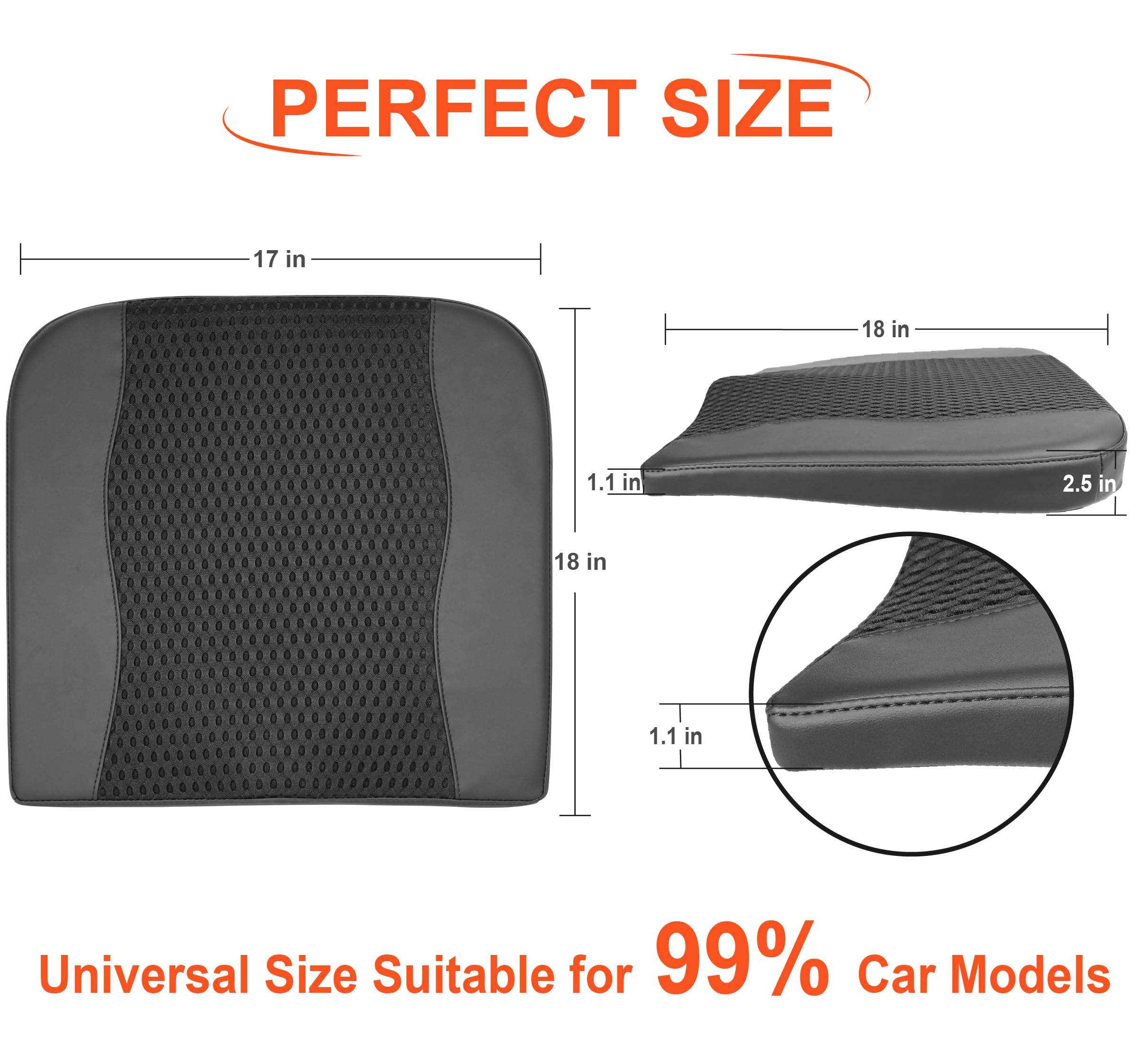 Lofty Aim Memory Foam Car Seat Cushion for Sciatica Relief
