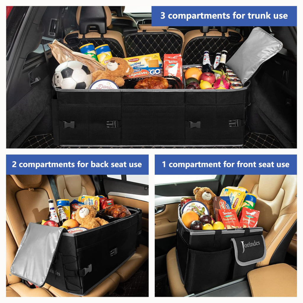 Trunk Organizer with Insulated Leakproof Cooler Bag