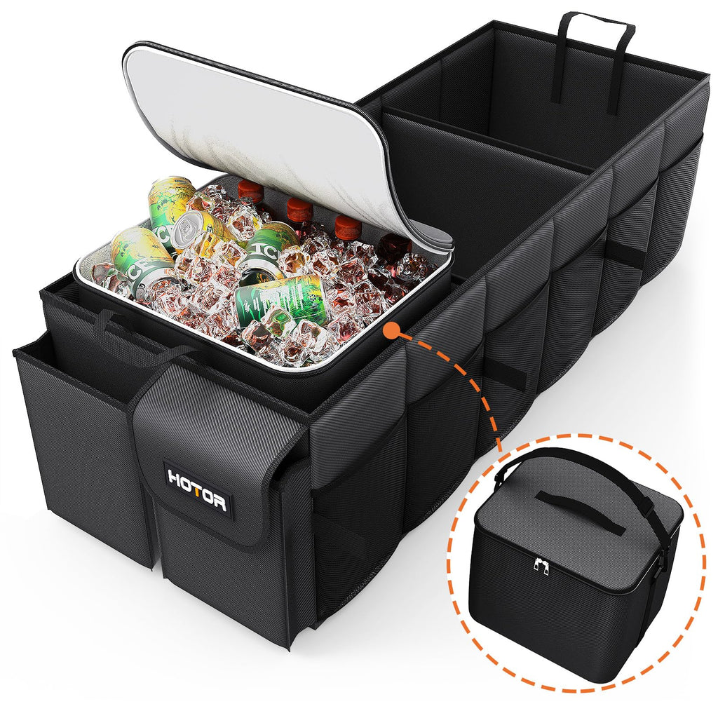 HOTOR Foldable Trunk Organizer with Removable Cooler