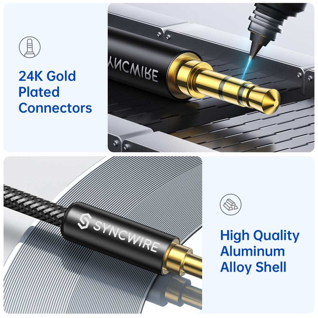 SYNCWIRE 3.5mm Nylon-Braided Auxiliary Audio Cable