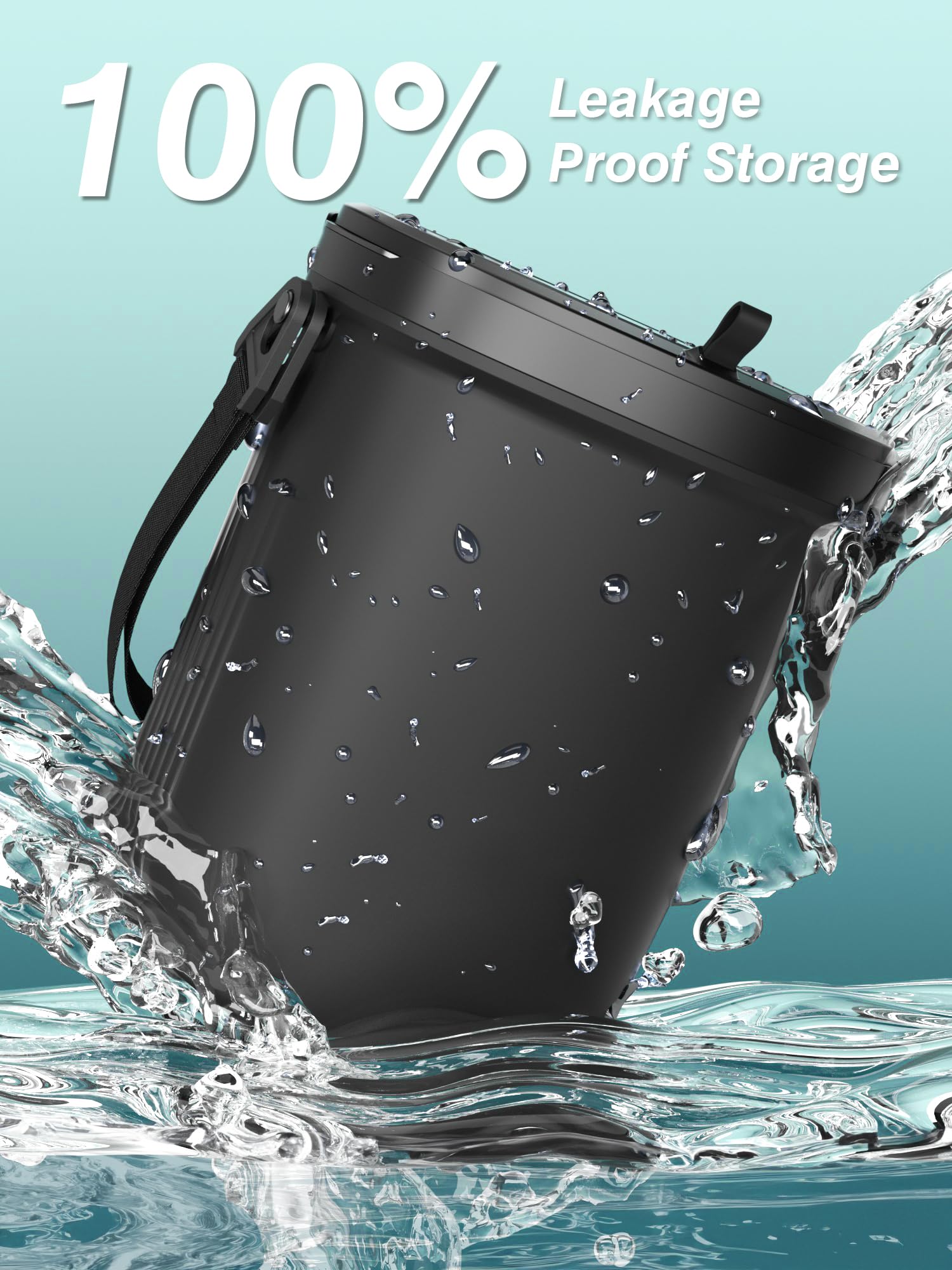Garoopion Leakproof Hanging Silicone Car Trash Can
