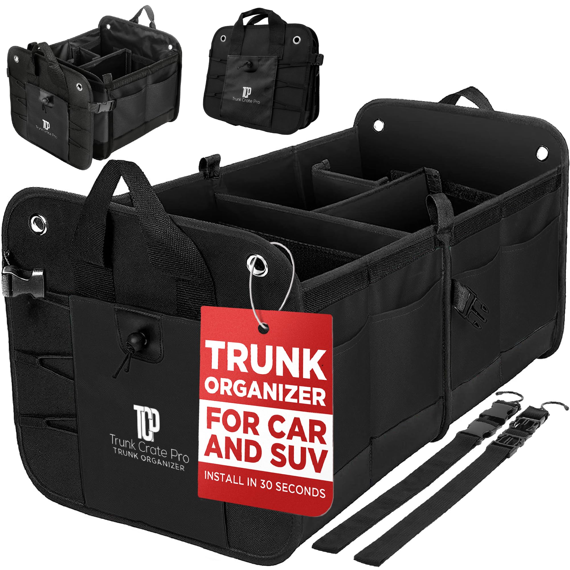TrunkCratePro Foldable SUV & Car Trunk Storage Organizer