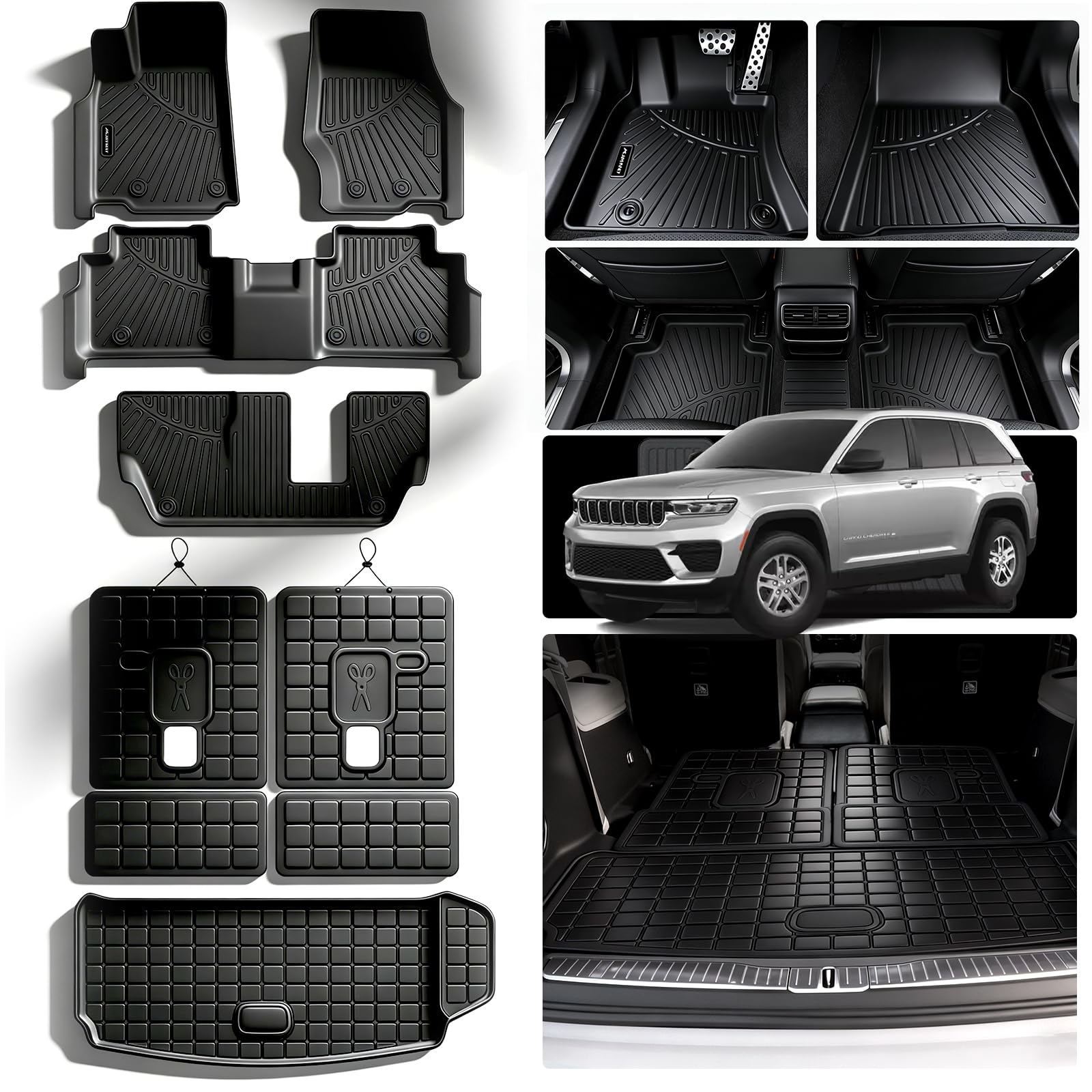 MJBYMAT Floor Mats & Trunk Mat & Backrest Mat