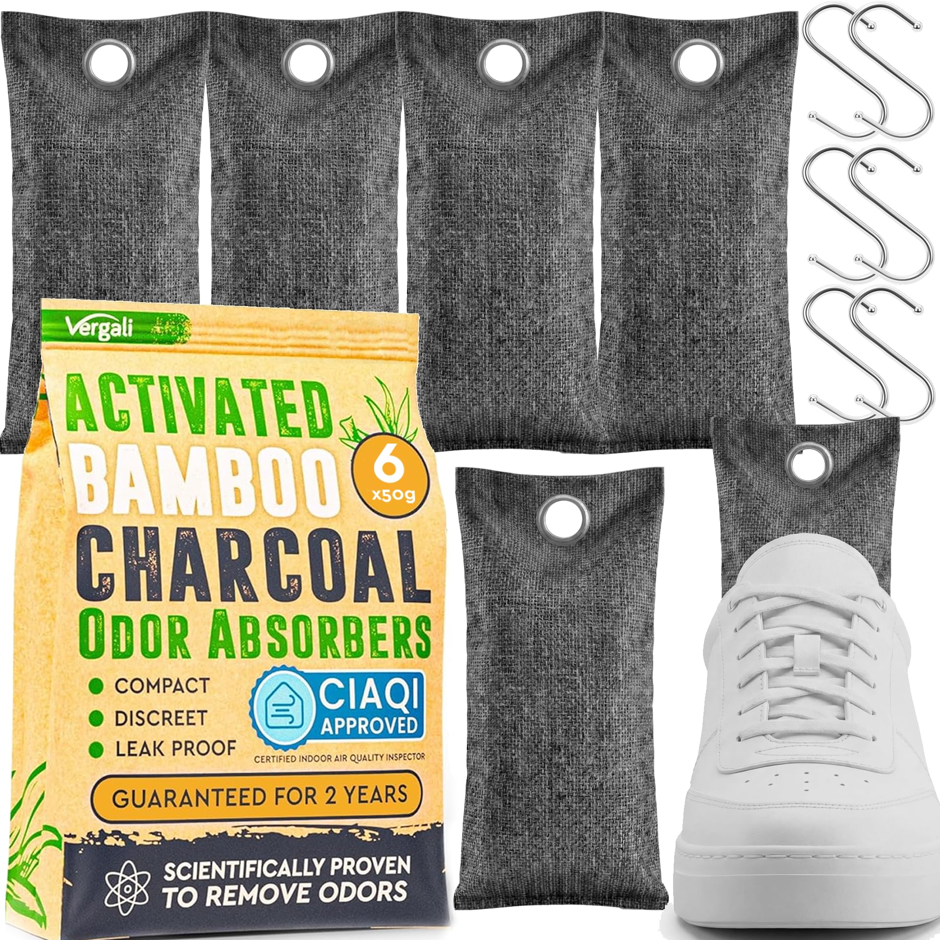Activated Bamboo Charcoal Car Odor Absorber Bags