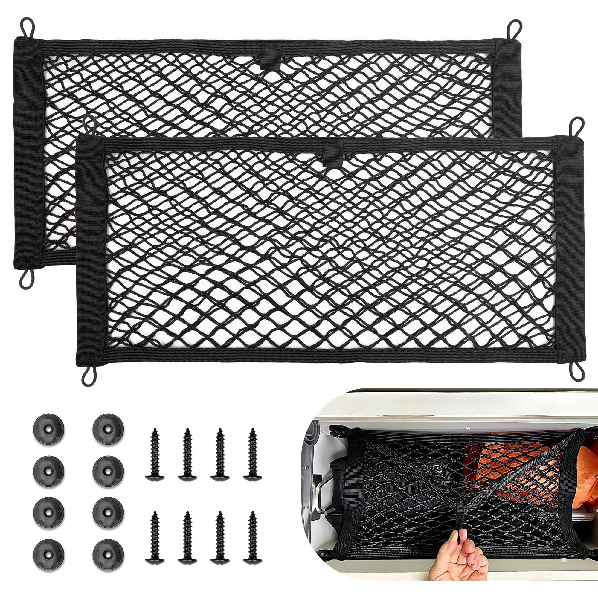 RED WOLF 2-Pack Universal Elastic Trunk Cargo Nets