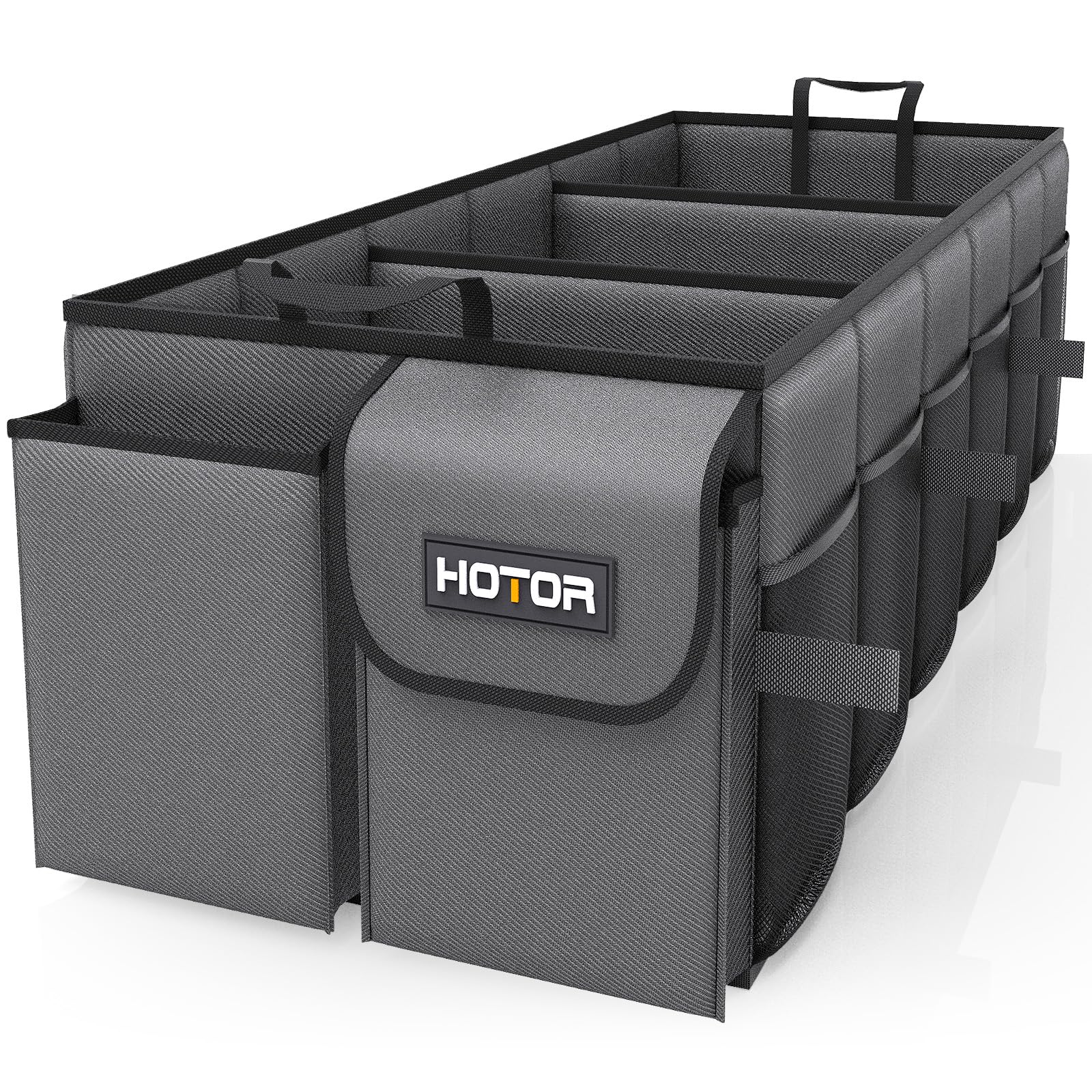 HOTOR Foldable Trunk Organizer - SUV & Sedan Compatible, Sturdy Car Organization for Accessories, Tools, Sundries